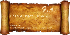 Feichtinger Arnold névjegykártya